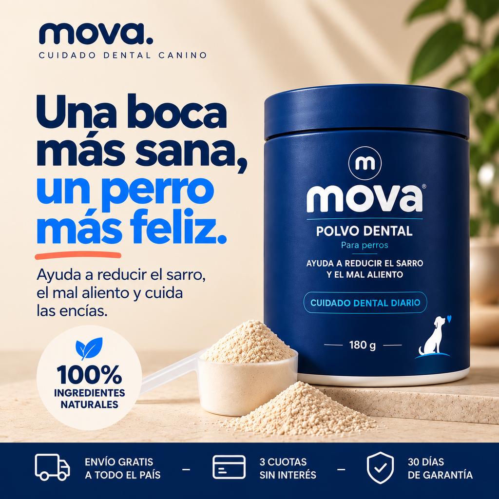 Polvo dental para perros